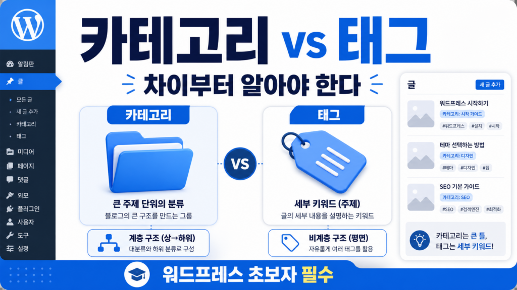 카테고리 VS 태그
