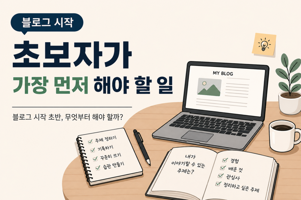 블로그 시작 초보자가 가장 먼저 해야 할 일