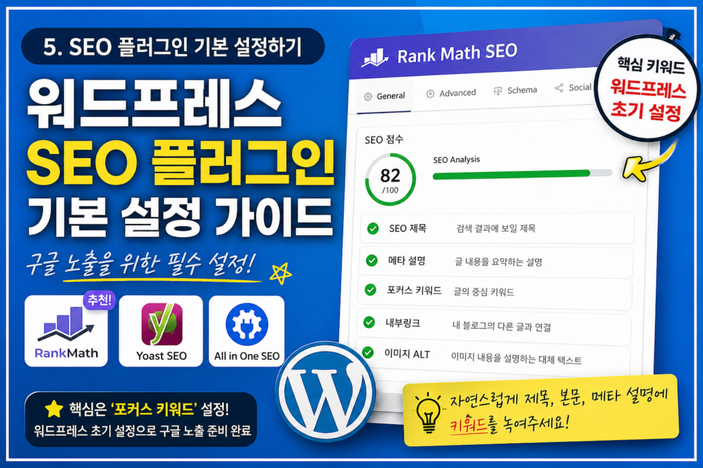 워드프레스 SEO 플러그인 기본 설정 가이드