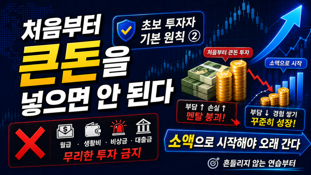 주식 초보는 처음부터 큰돈을 넣으면 안 된다