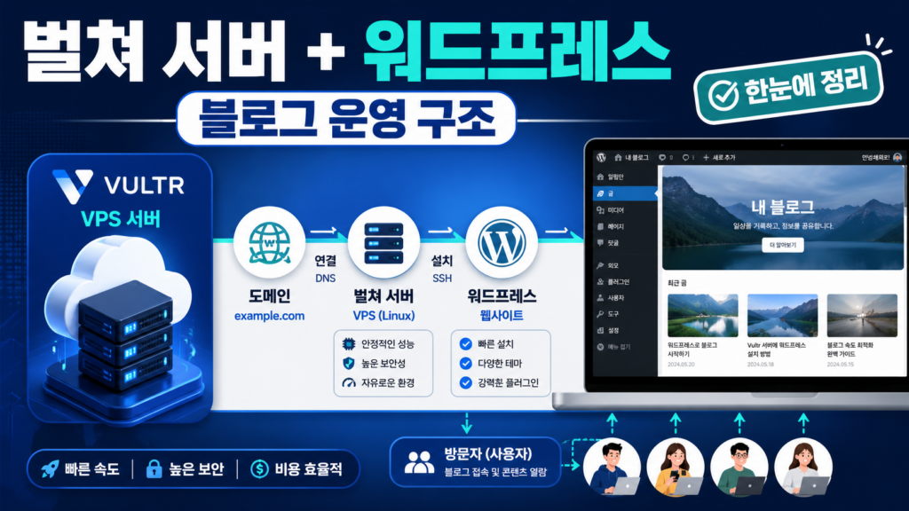 벌쳐 서버와 워드프레스 블로그 운영 구조