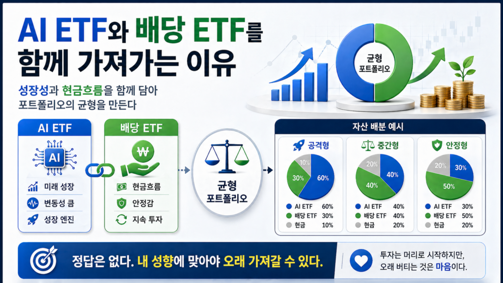 AI ETF와 배당 ETF 포트폴리오 구성
