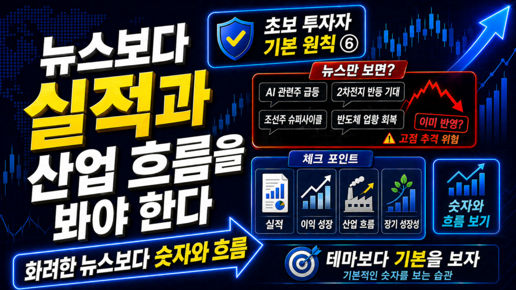 뉴스보다 실적과 산업 흐름을 봐야 한다