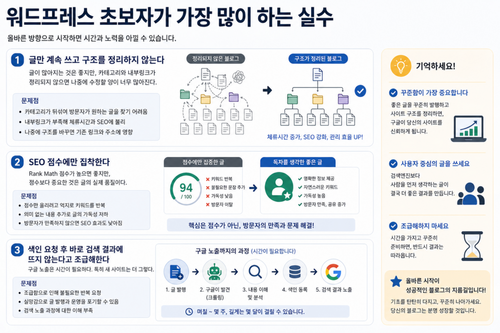 워드프레스 초보자가 가장 많이 하는 실수