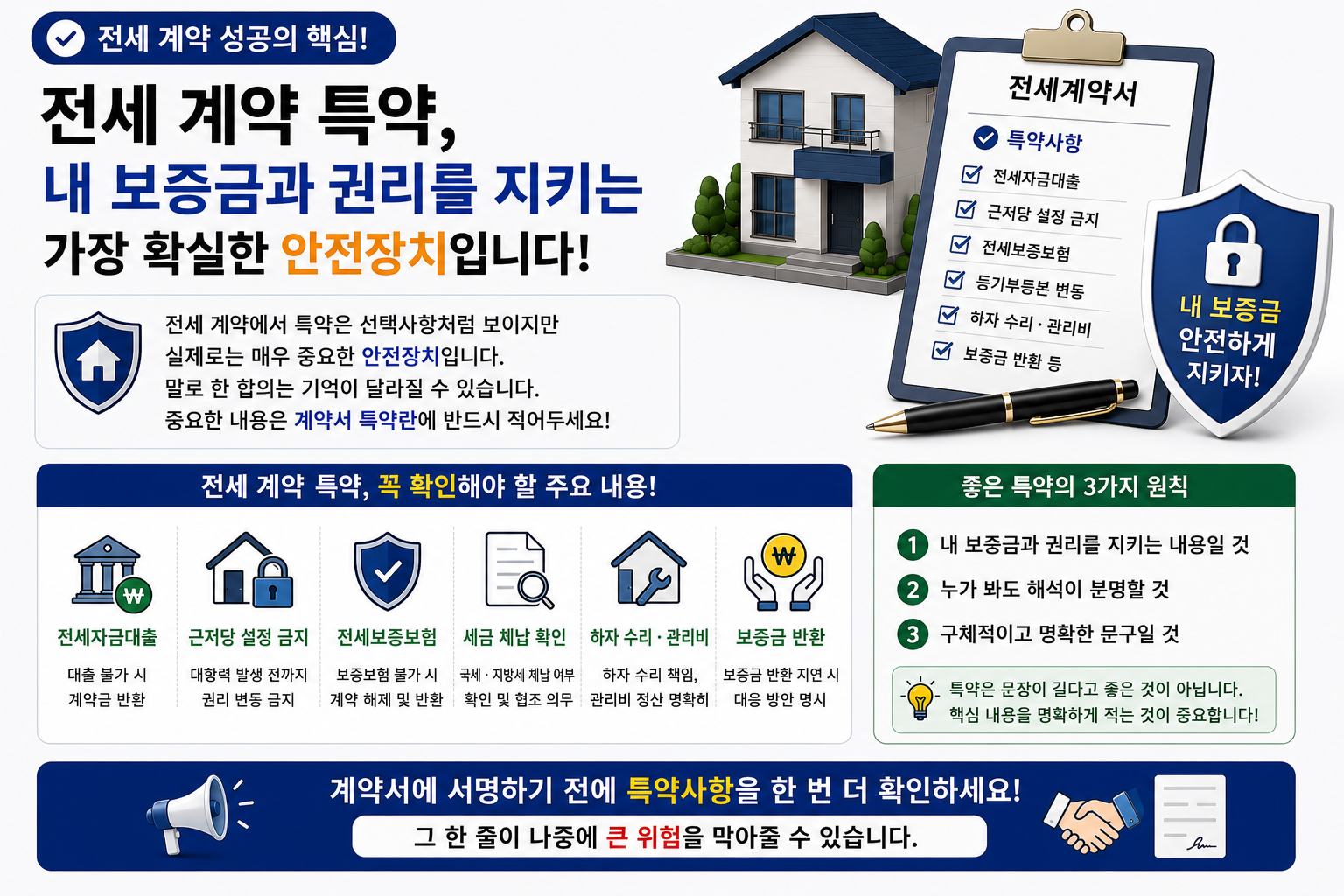 전세 계약 특약 문구 정리｜보증금 지키려면 계약서에 꼭 넣어야 할 내용