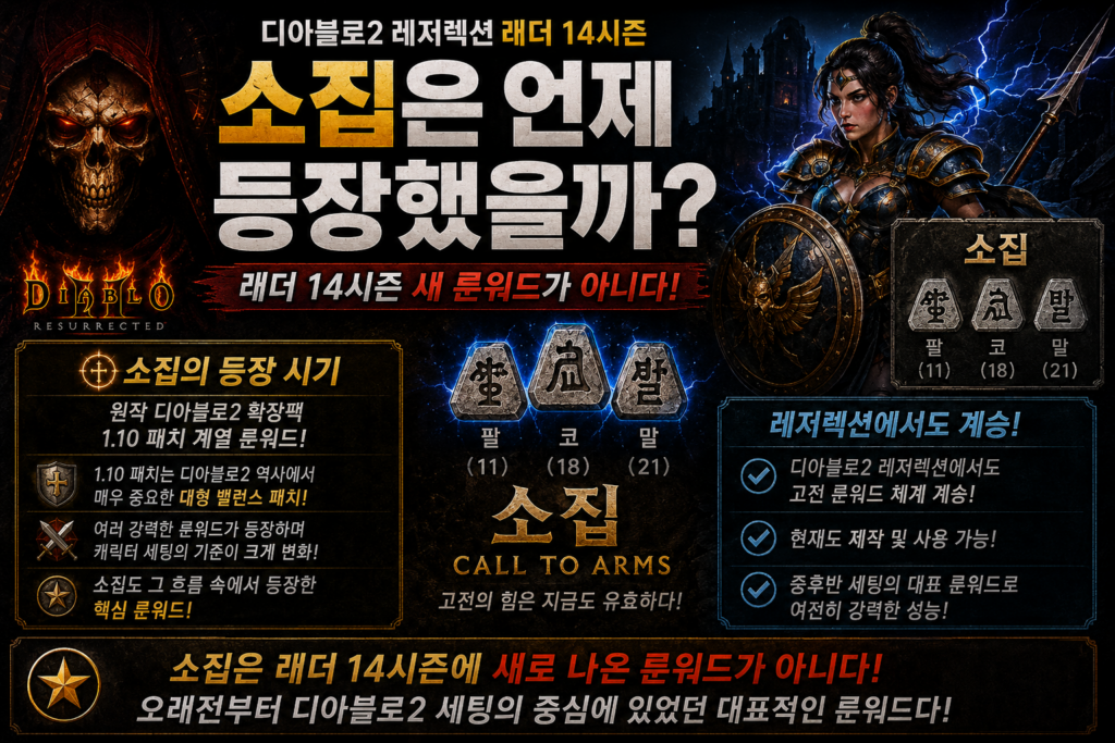 디아2 소집 룬워드