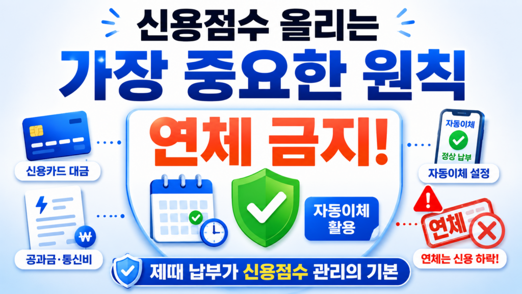 신용점수 올리는 가장 중요한 원칙 연체금지