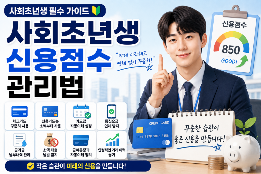 사회초년생 신용점수 관리법