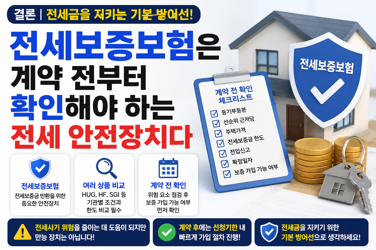전세보증보험 가입 조건과 신청 방법｜전세보증금반환보증 초보자 가이드