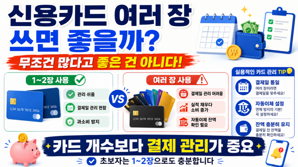 신용카드 여러장 쓰면 좋을까