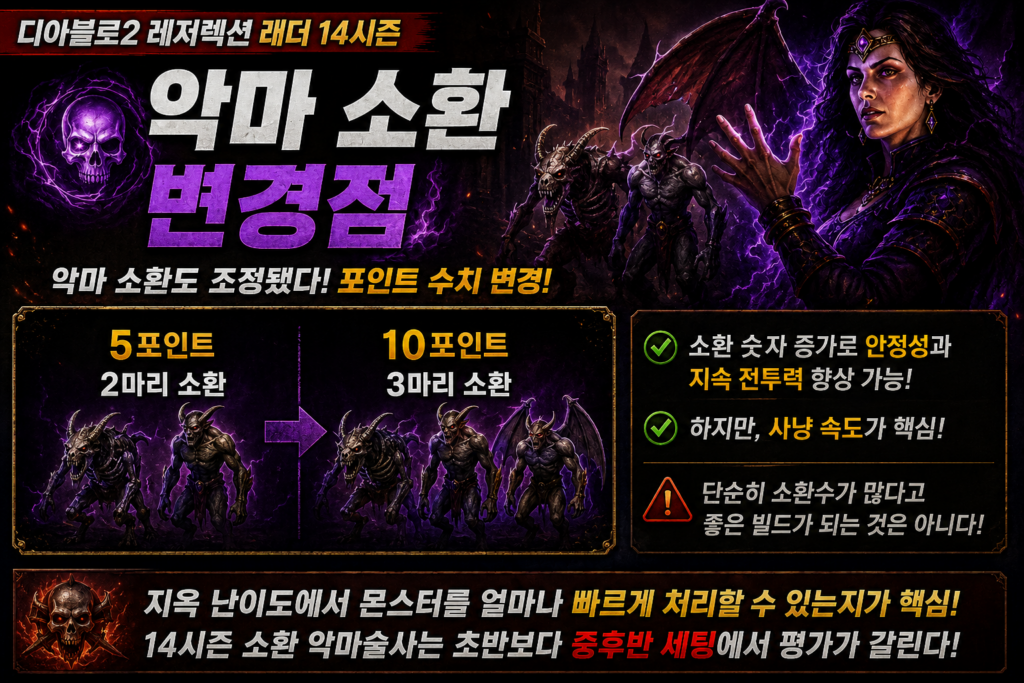 악마소환 변경점