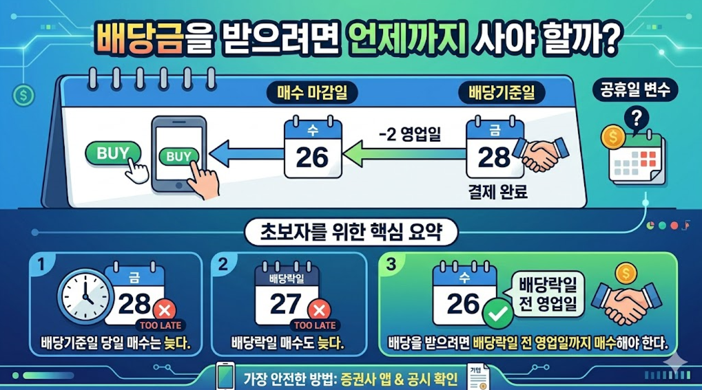 배당금을 받으려면 언제까지 사야 할까?