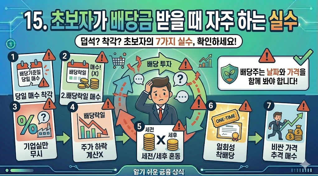 초보자가 배당금 받을 때 자주 하는 실수