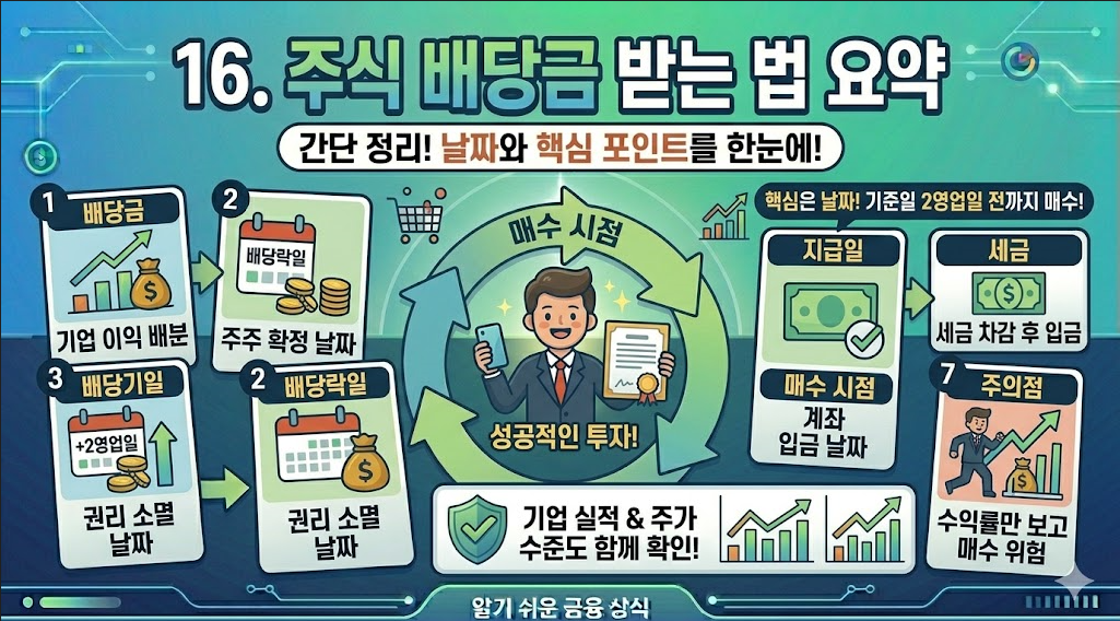 주식 배당금 받는 법 요약