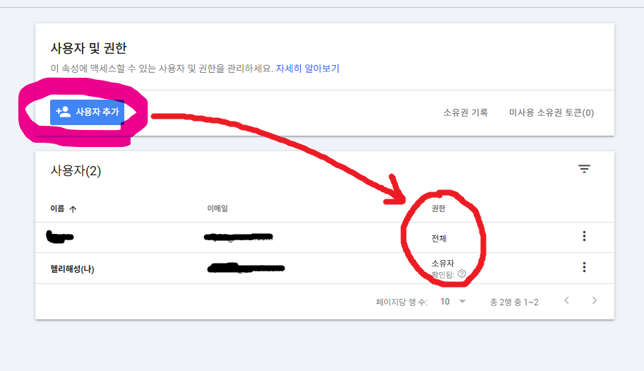 사용자 권한 추가